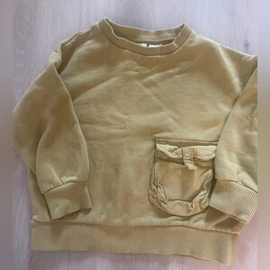 Zara kids Mustard Crewneck Sweater